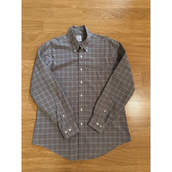 Brooks Brothers Other - Brooks Brothers 1818 Shirt Mens Large Multicolor Plaid Slim Fit Non-Iron Stretch